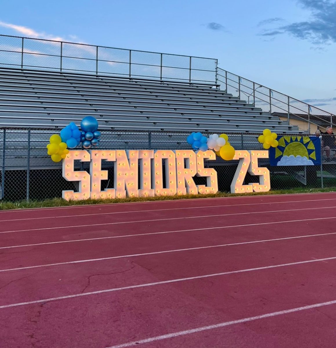 Senior Sunrise display at Boxer Stadium